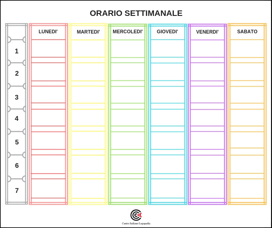 ORARIO SETTIMANALE